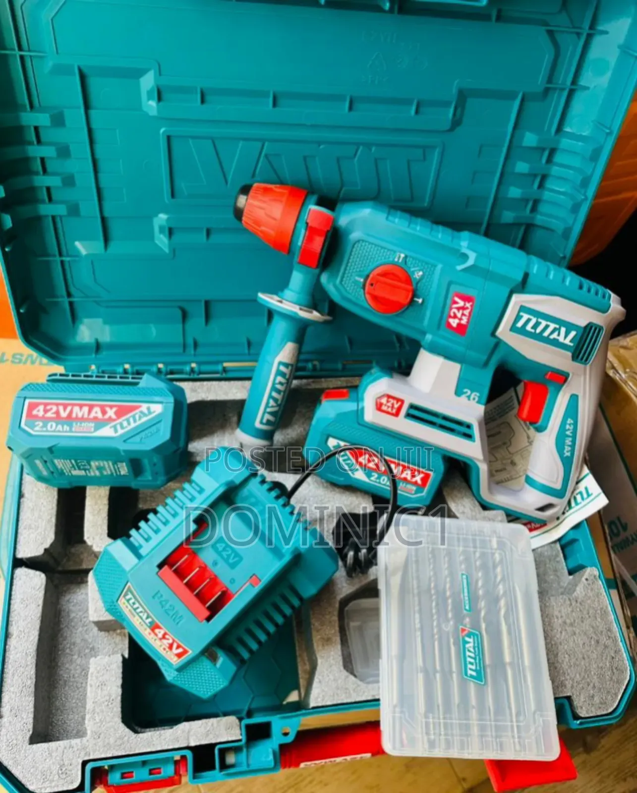 Total 42v Max Cordless Brushless Rotary Hammer 26mm