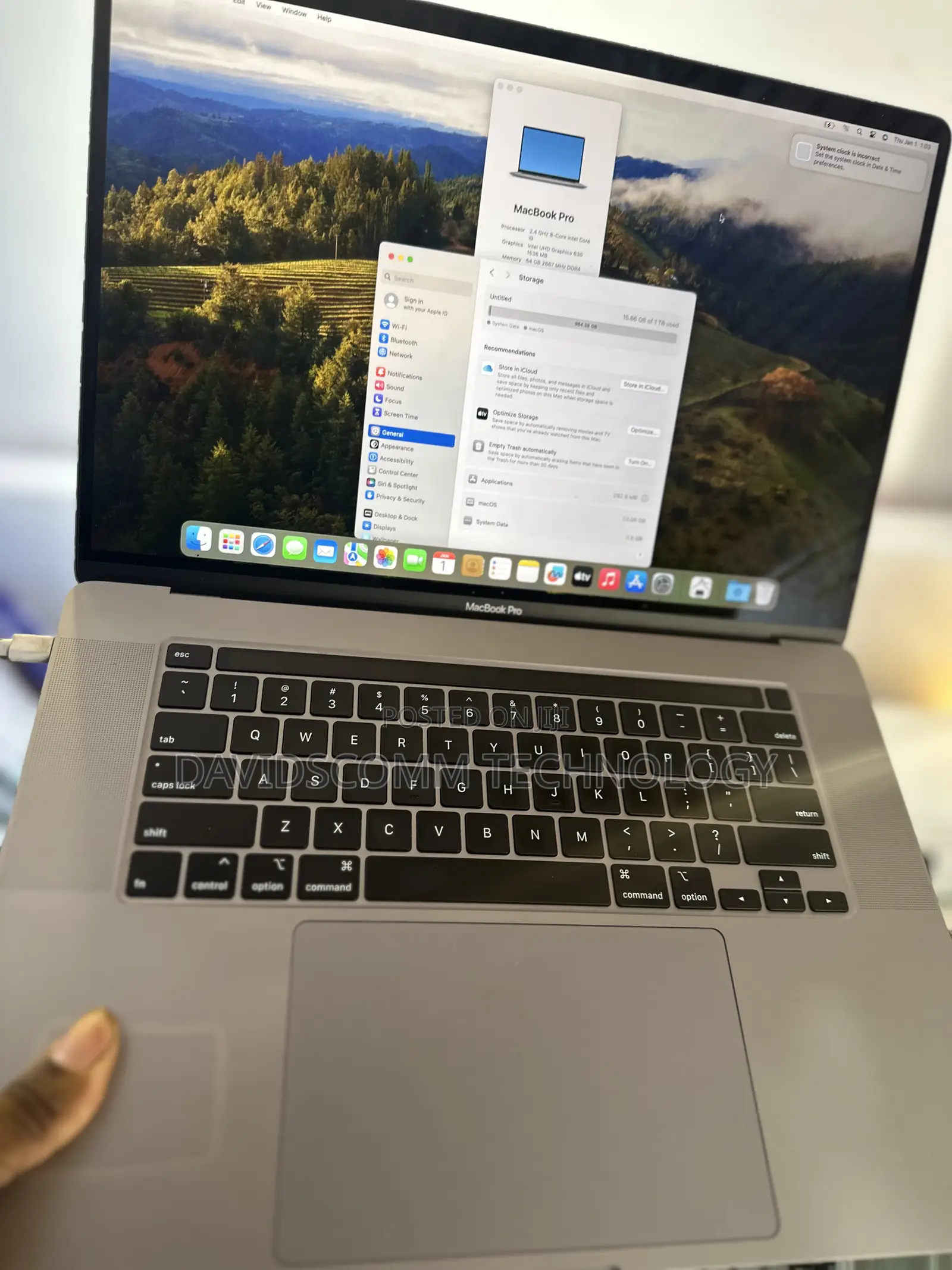 Laptop Apple MacBook Pro 2019 64GB Intel Core i9 SSD 1T