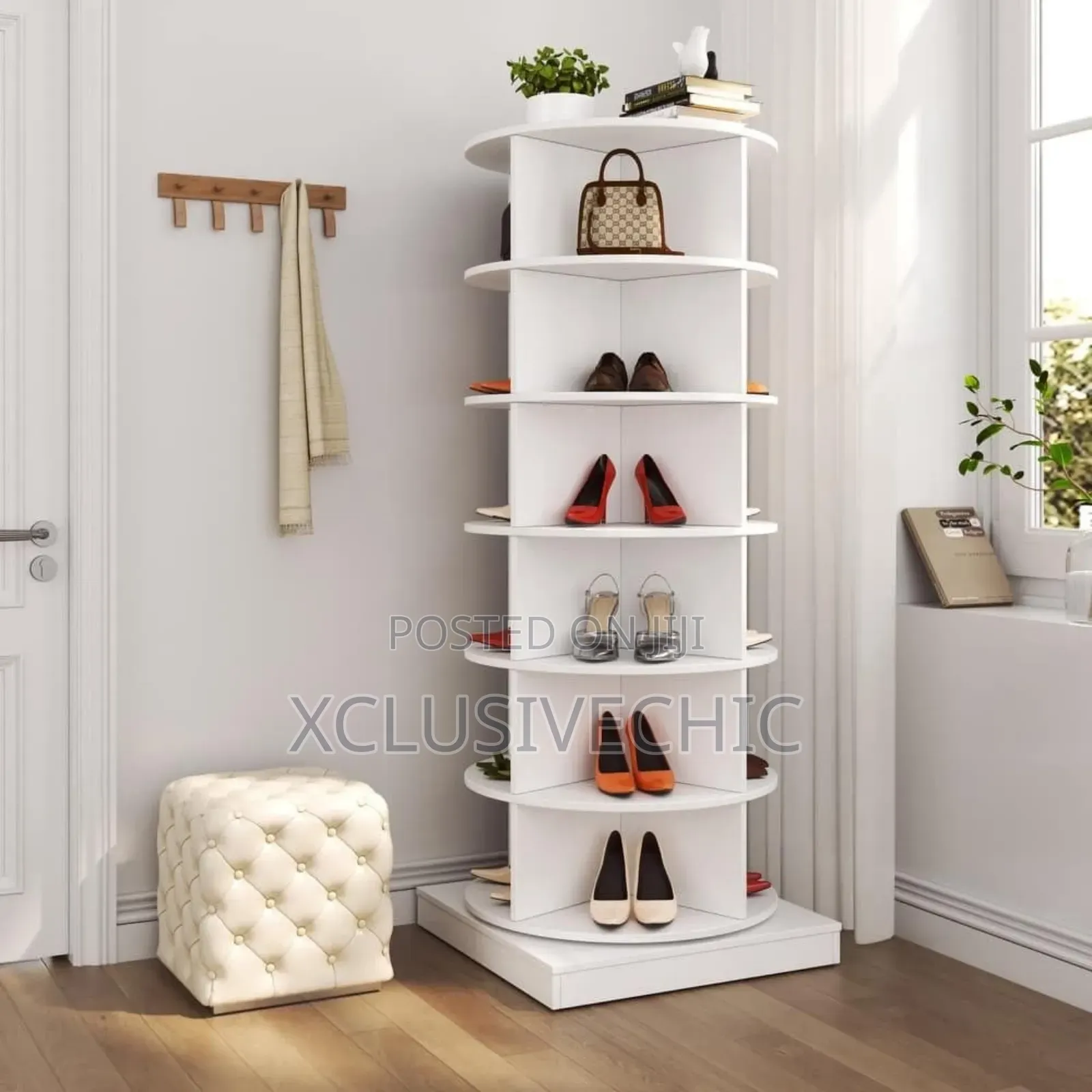 360 Degree Rotating 7 Layers Shoe Rack