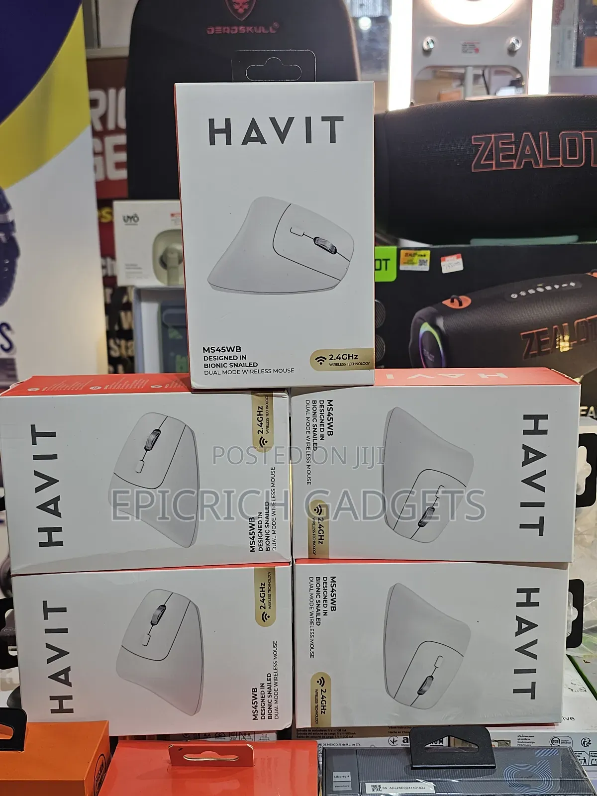 Havit Ms45wb Ergonomic Bluetooth Mouse Bionic Snail Design