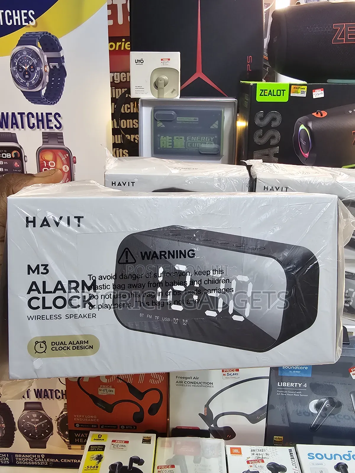 Havit M3 Digital Alarm Clock Bluetooth Speaker With Fm Radio