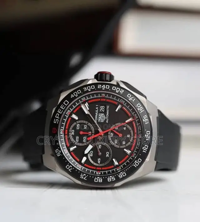 Tag Heuer Quality Luxury Men Chronograph Rubber Strap Wristwatch