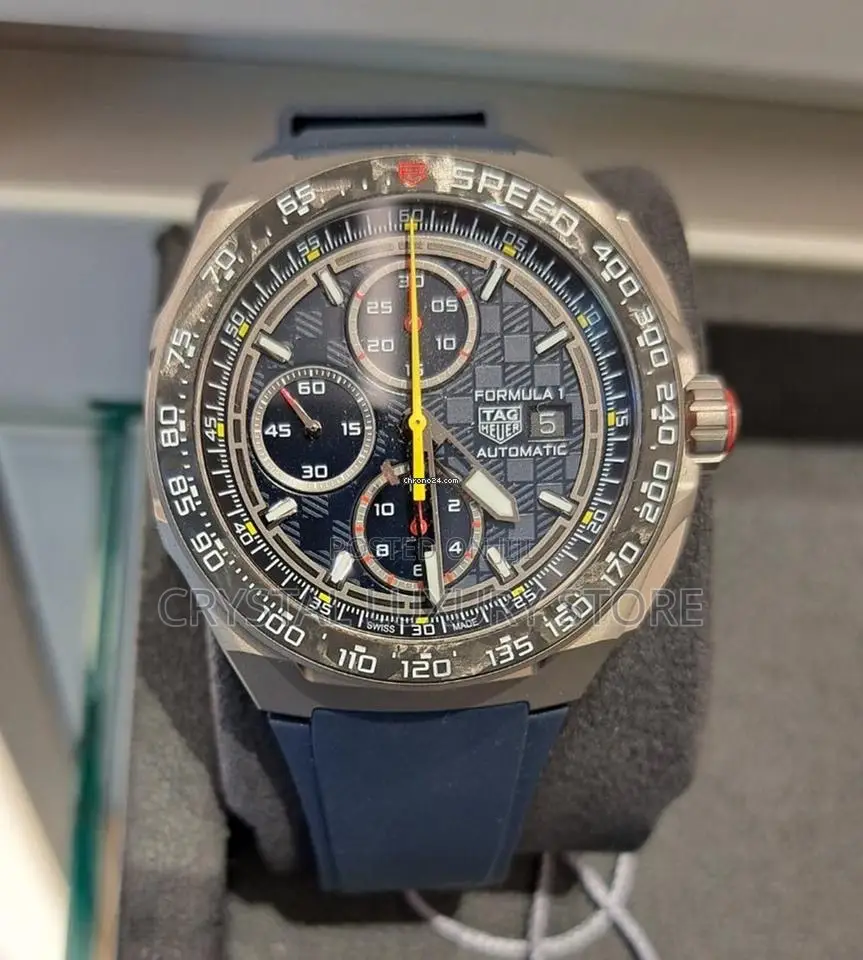Tag Heuer Quality Luxury Men Chronograph Rubber Strap Wristwatch