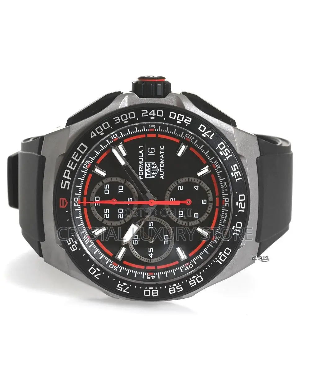 Tag Heuer Quality Luxury Men Chronograph Rubber Strap Wristwatch