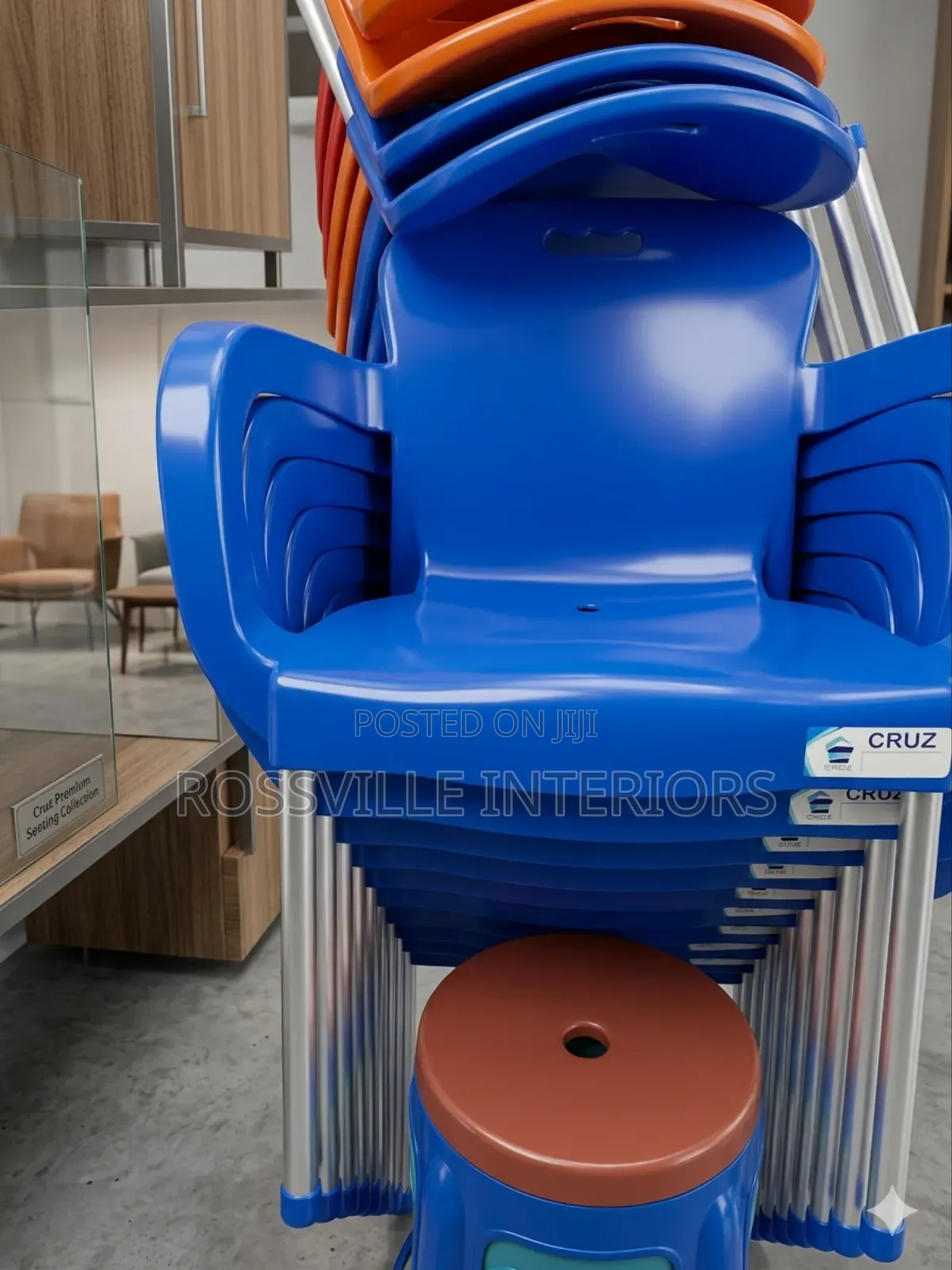 Durable Plastic Chairs Aluminium Legs – Perfect for Home Office!