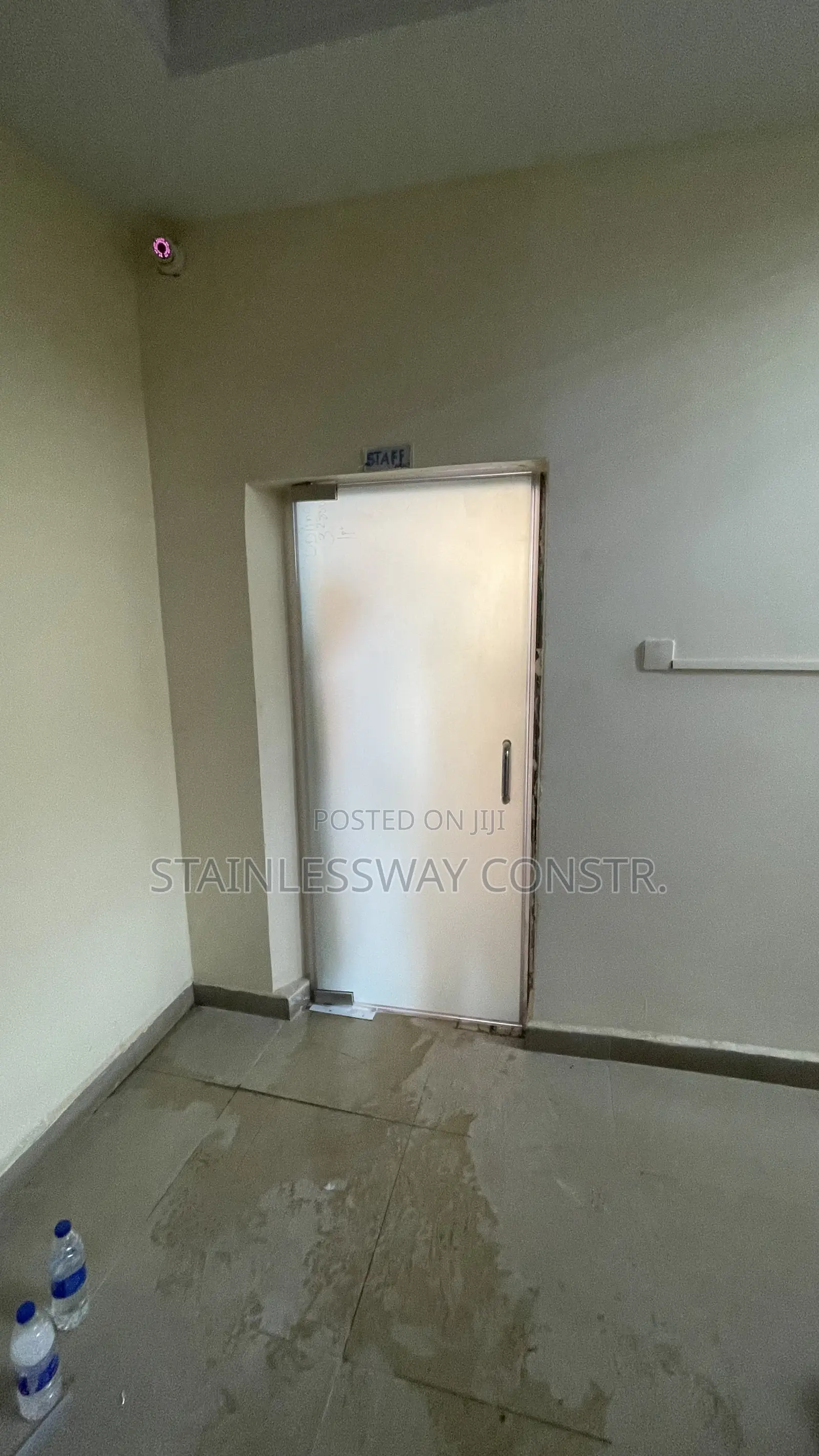 Single Frosted Swing Glass Door