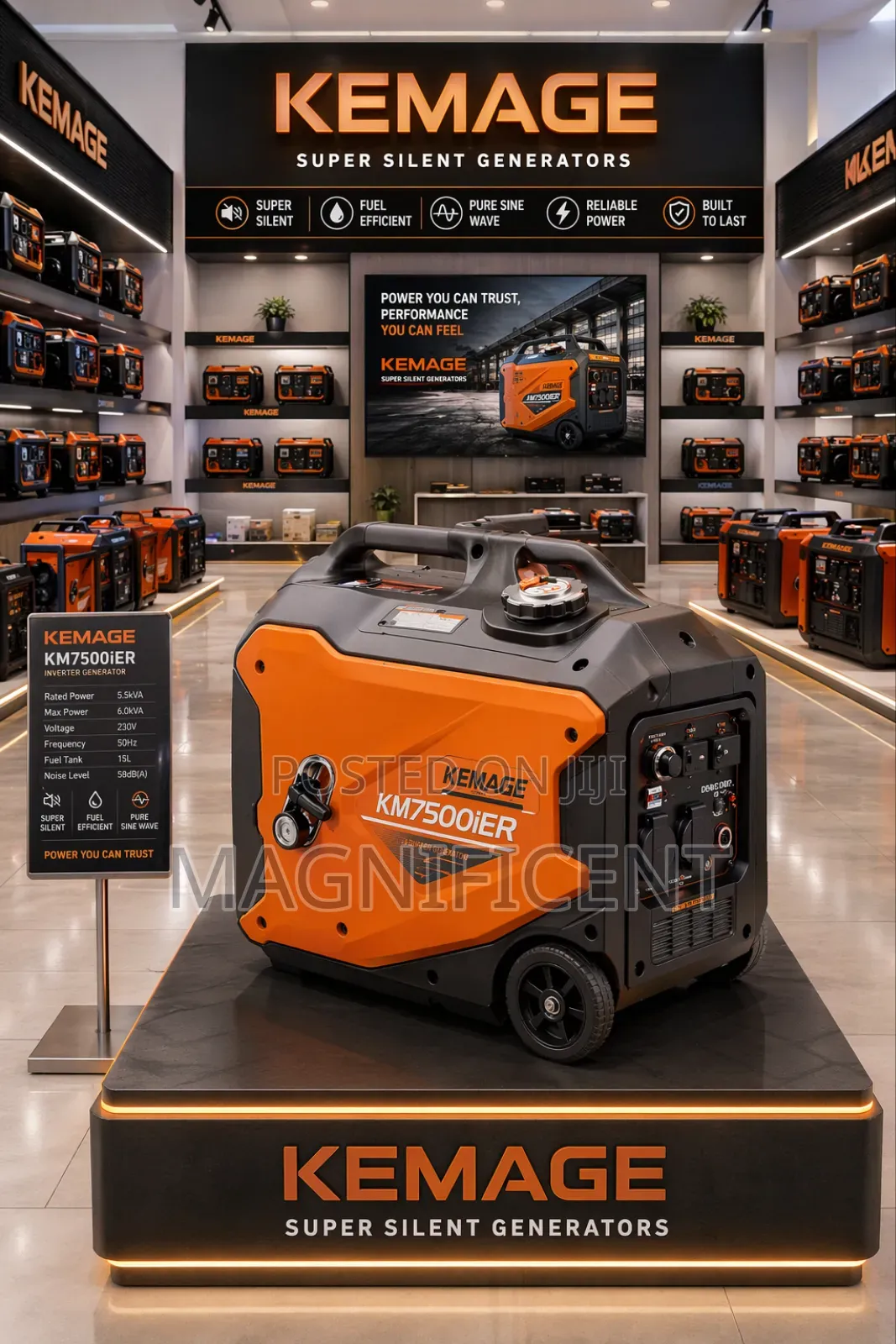 Original Kemage Km7500ier 6kva Silent Generator – Pure Sine Wave
