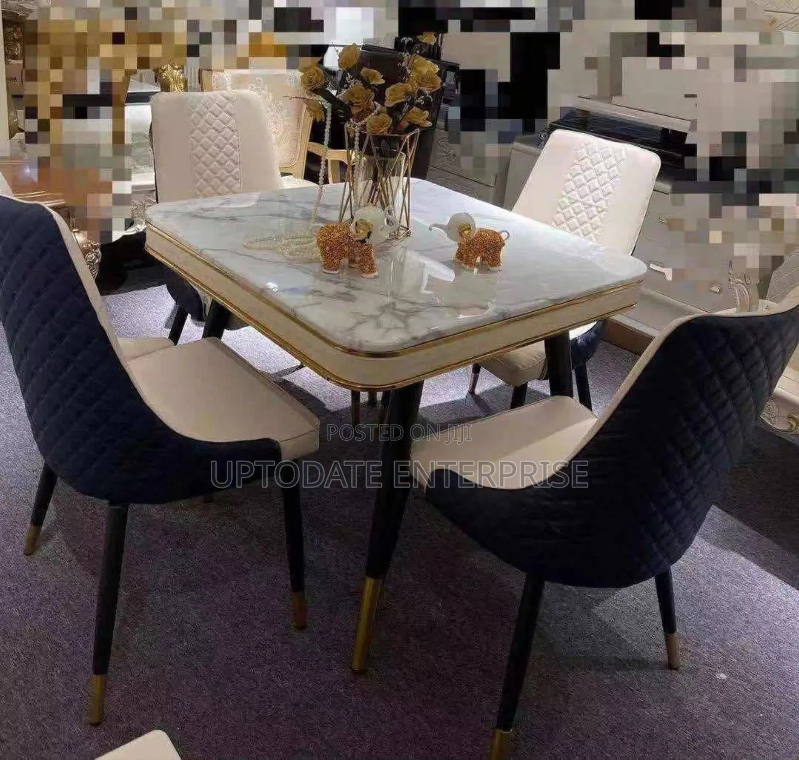 Minimalist Super 4seater Marble Dining 6