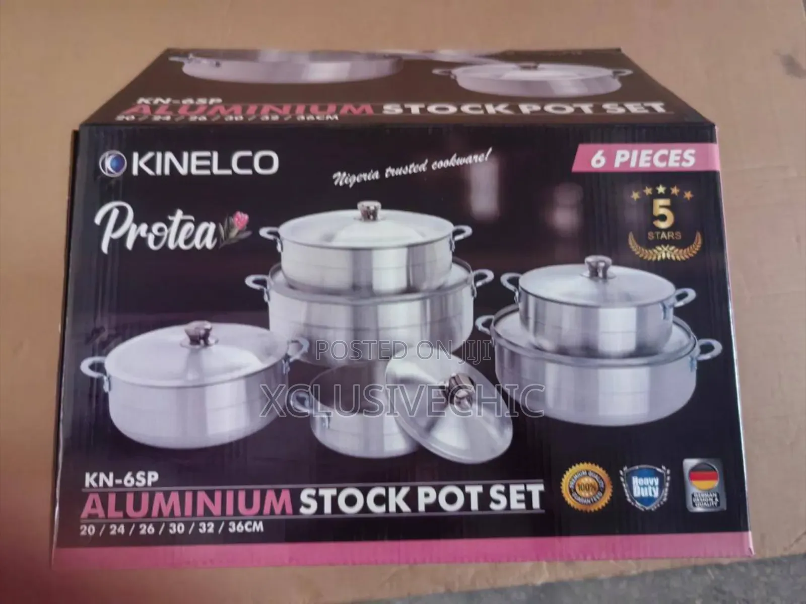6pcs Die-Cast Aluminium Cookware Pots