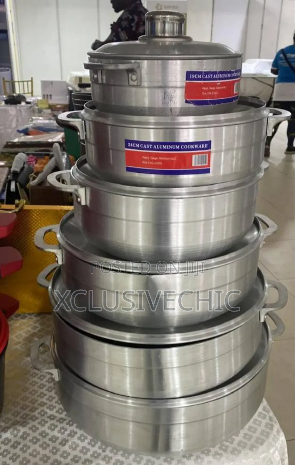 6pcs Die-Cast Aluminium Cookware Pots