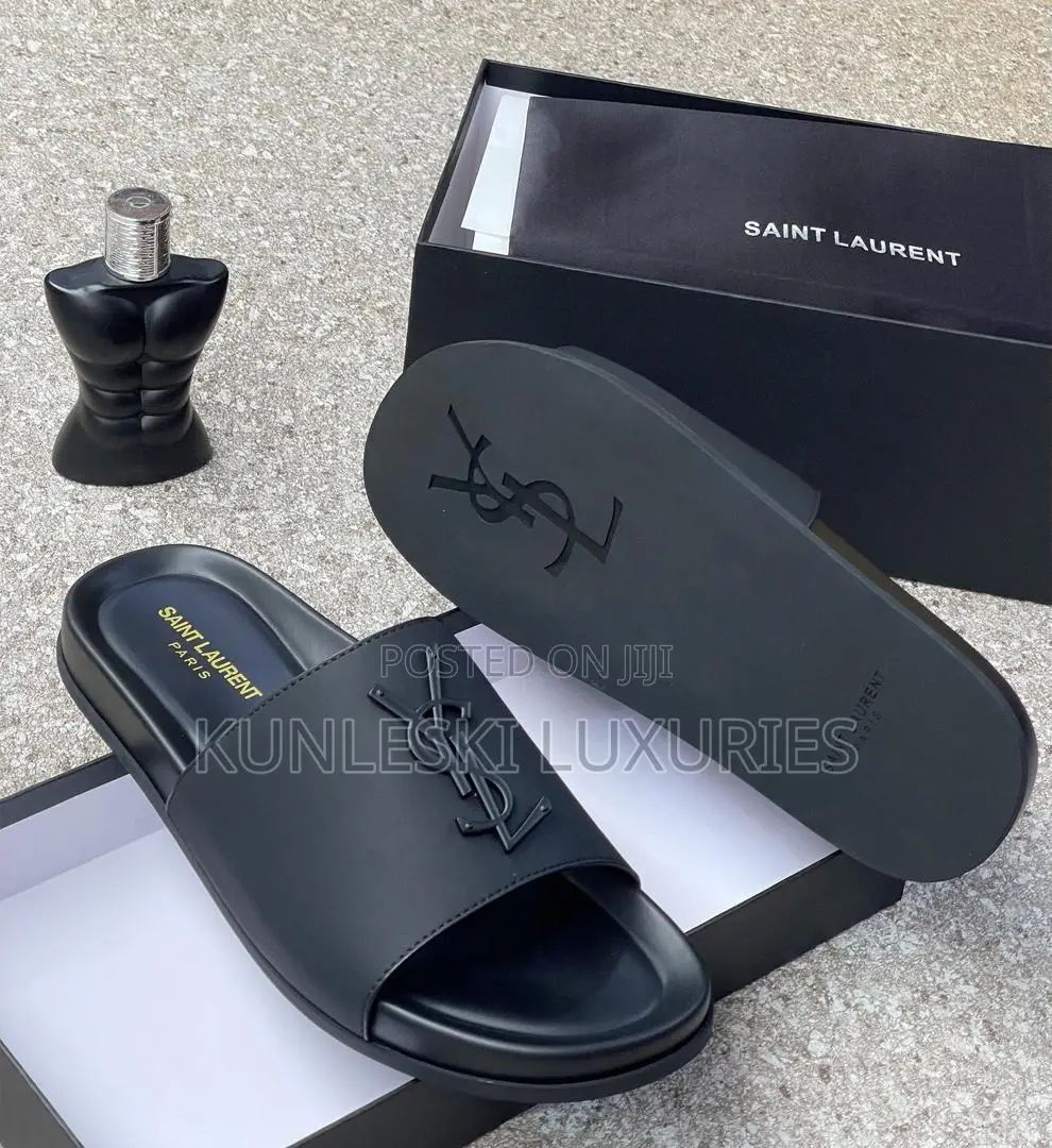 Original Saint Laurent Leather Slippers