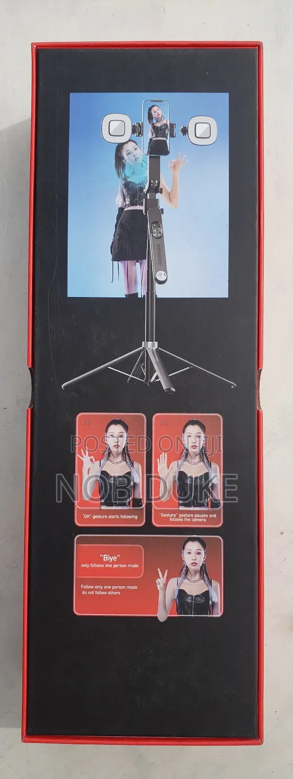 Selfie Stick Q515tk-H Tracking Gimbal Selfie Stick With Dual Lamp