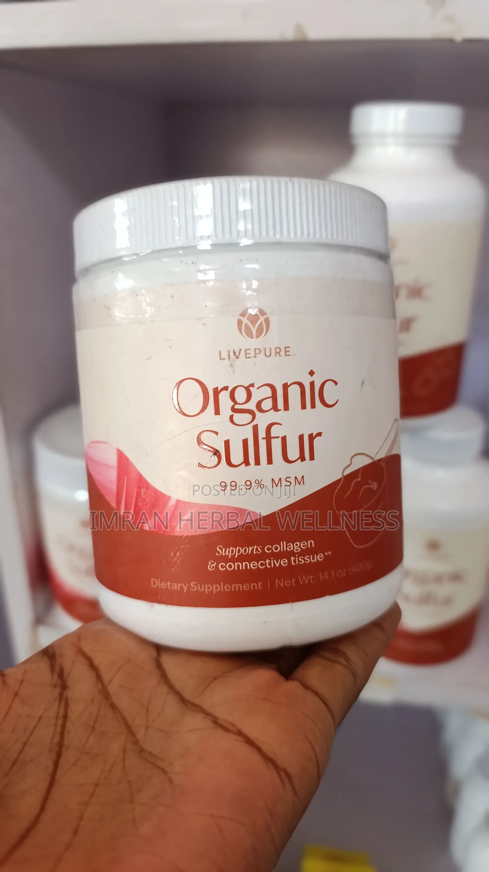 Livepure Organic Sulfur (Msm) – Cleanse, Joint Skin Support (Powder)