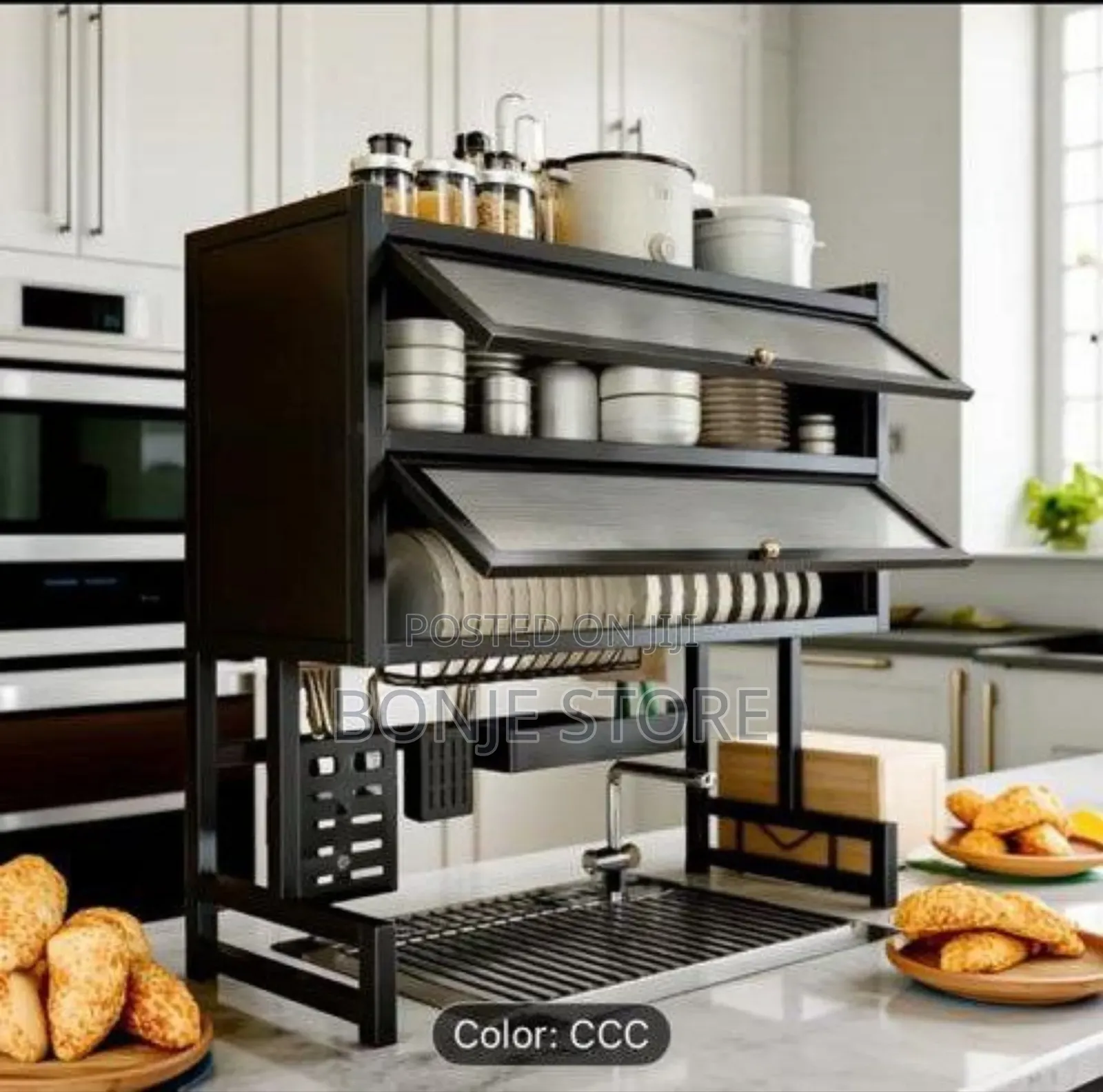 85cm Double Door Over the Sink Plate Rack