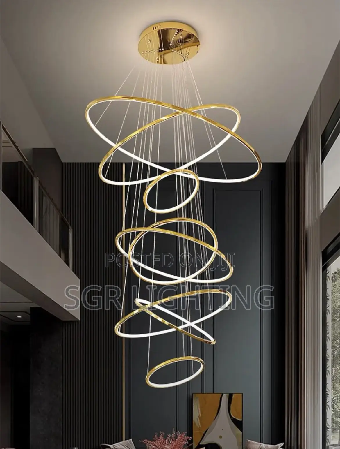 Modern Home Decoration Crystal Chandelier, Stair Pendant Light