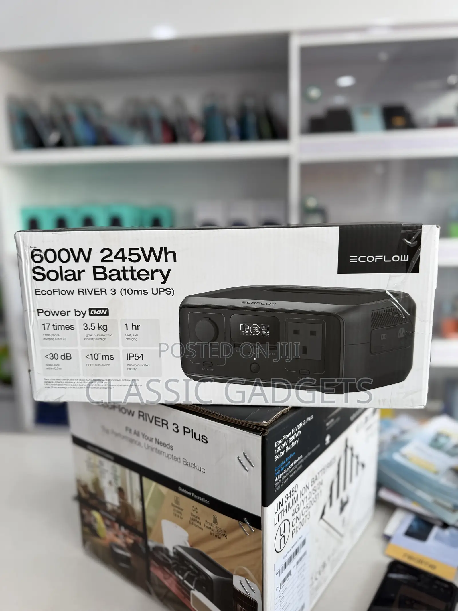 Eco Flow River 3 10m Ups 600w / 245wh Solar Battery