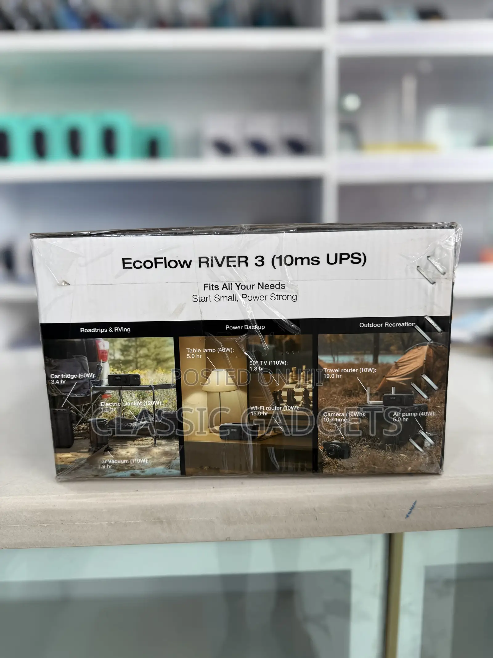 Eco Flow River 3 10m Ups 600w / 245wh Solar Battery