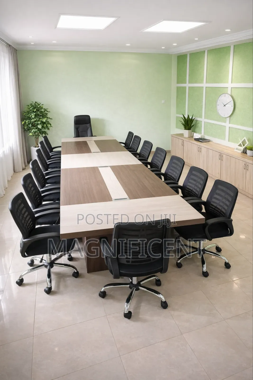 Premium Boardroom Table Chair Set (15-Seater Executive Design)