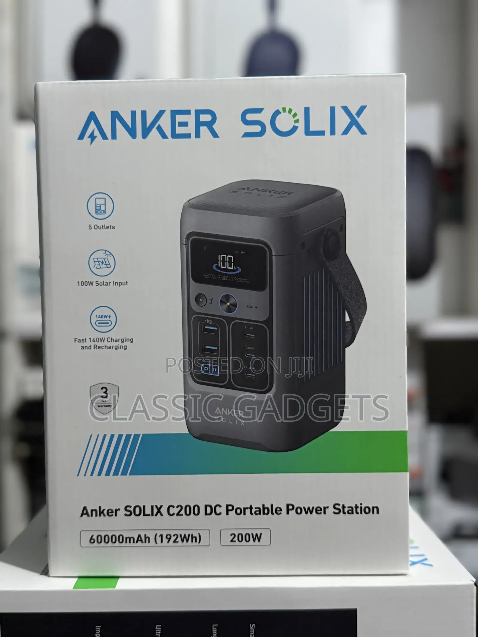 Anker Solix C200 192wh / 200w Dc Portable Power Bank Station