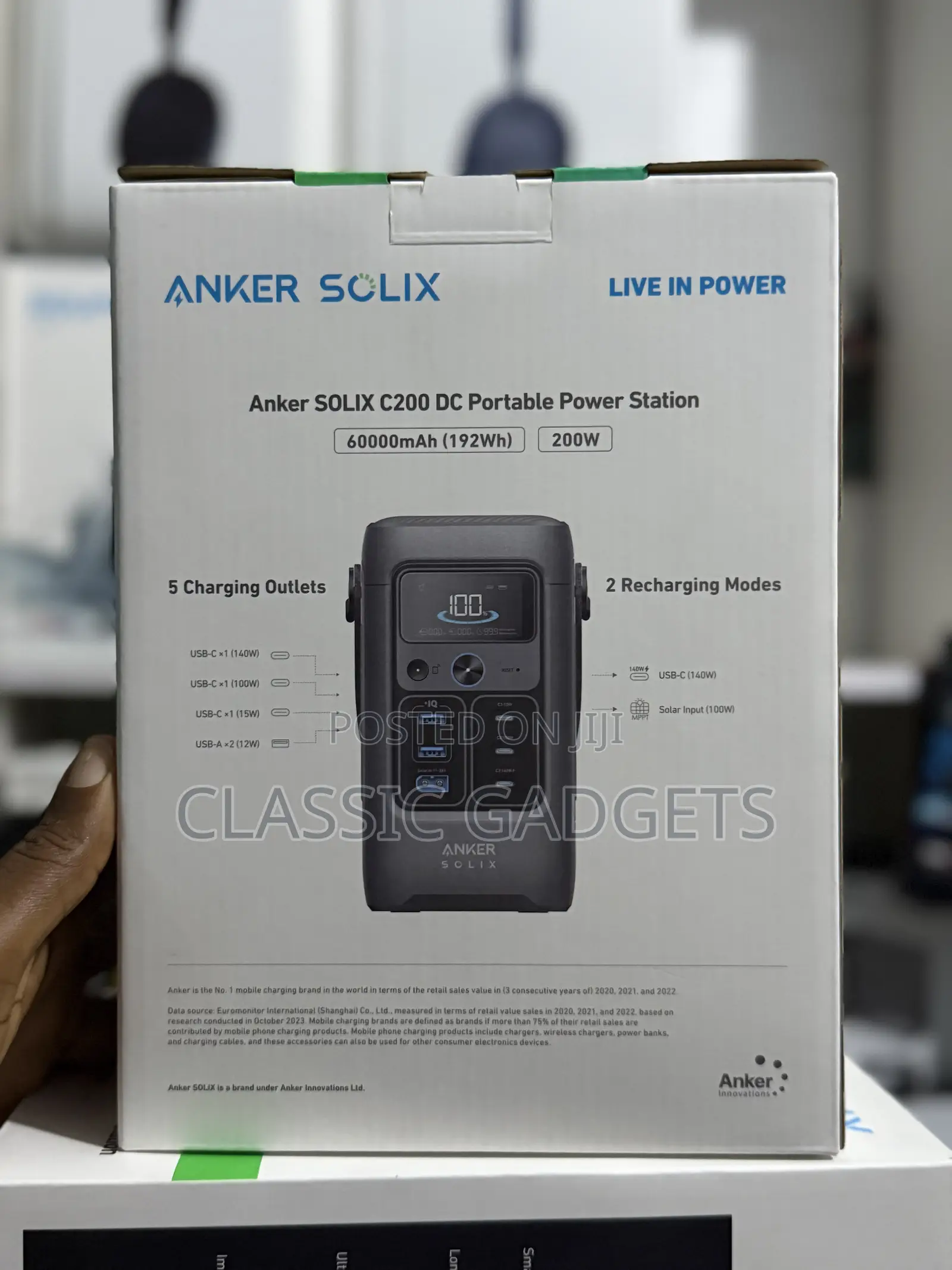 Anker Solix C200 192wh / 200w Dc Portable Power Bank Station