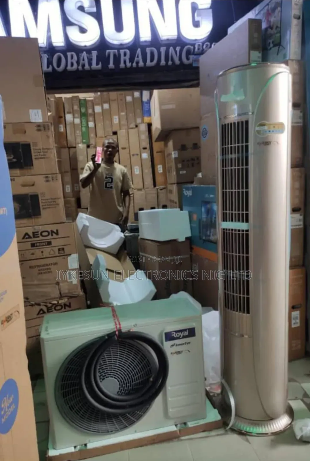 Original Royal 3 Tons R32 Inverter Energy Smart Floor Standing Ac.