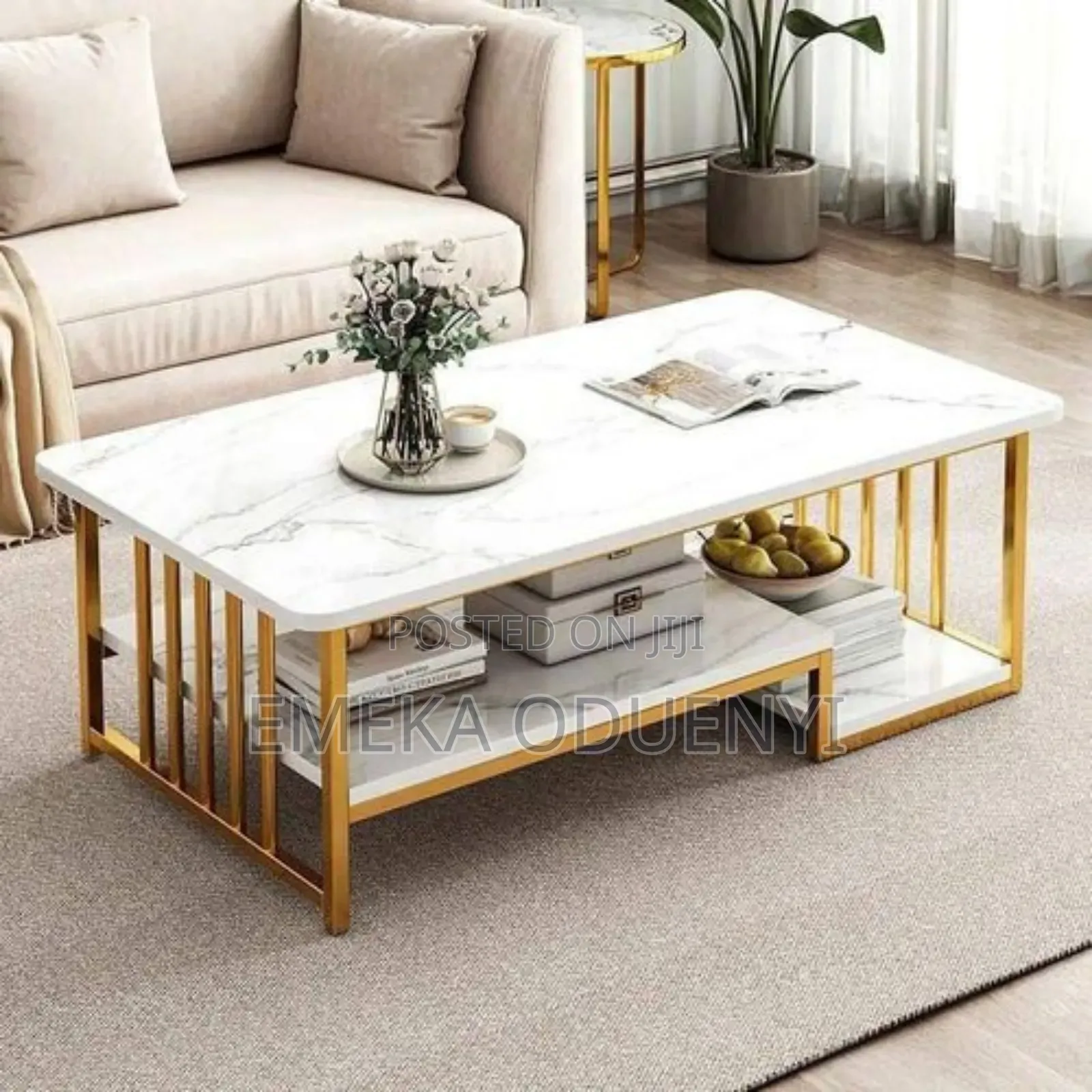 Exotic Faux Marble (Mdf Wood)Centre Table - 100 X 48 X 40cm