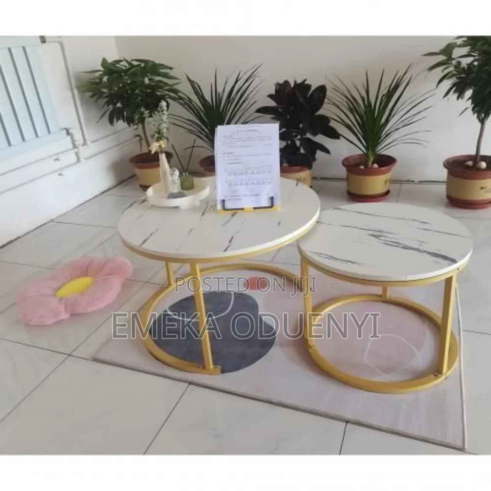 MDF Wood) 2 in 1 Nested Center Table