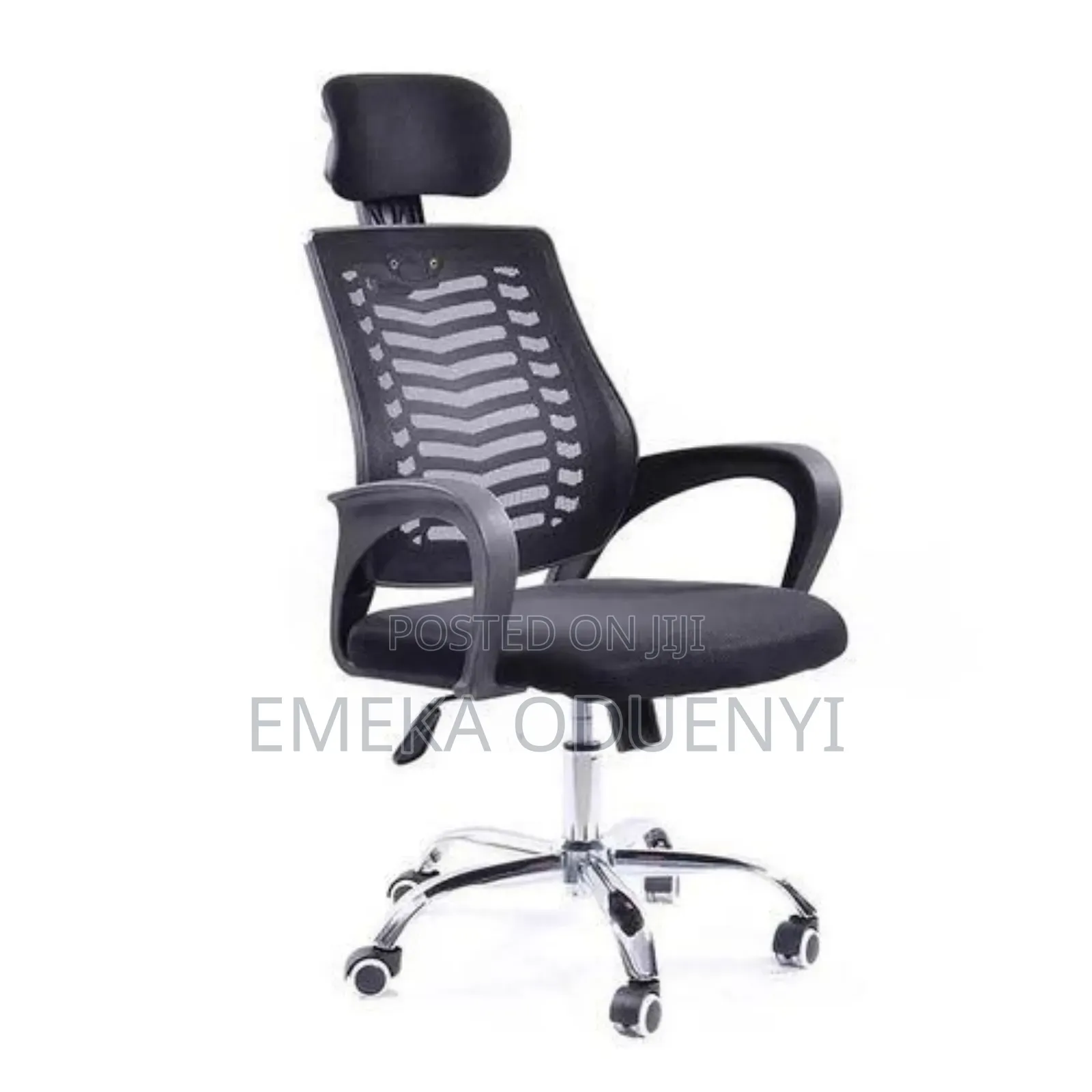 Mesh Headrest Ergonomic Office Chair Black