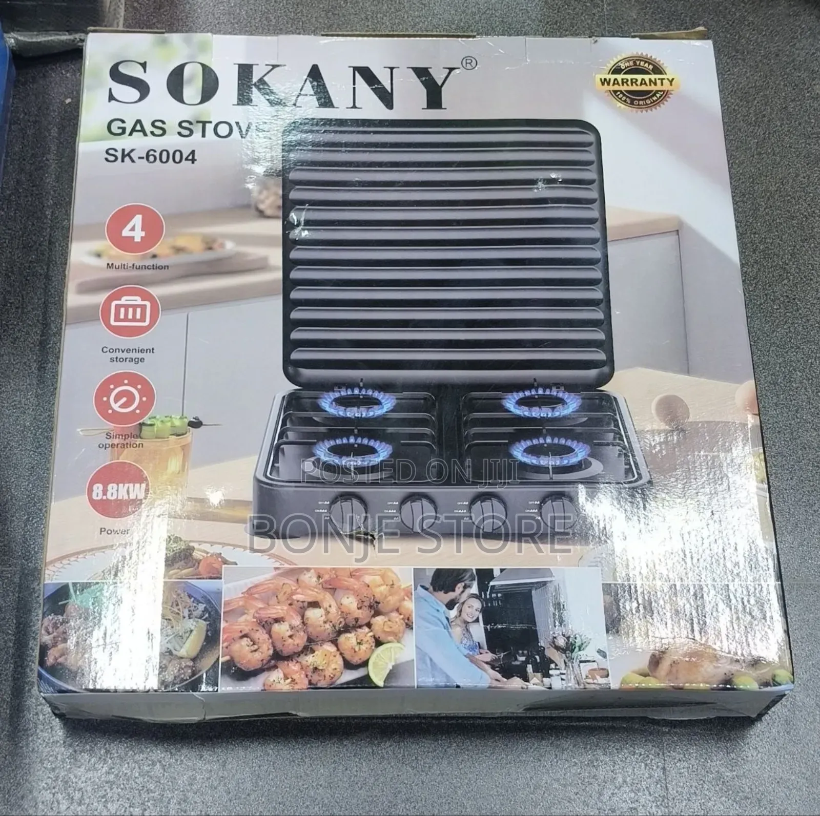 Sokany 4 Burner Gas Stove 8.8kw
