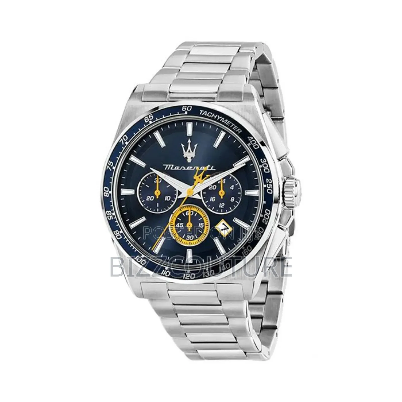 Original Maserati Velocita Bluedial Gold Highlights Available in Store