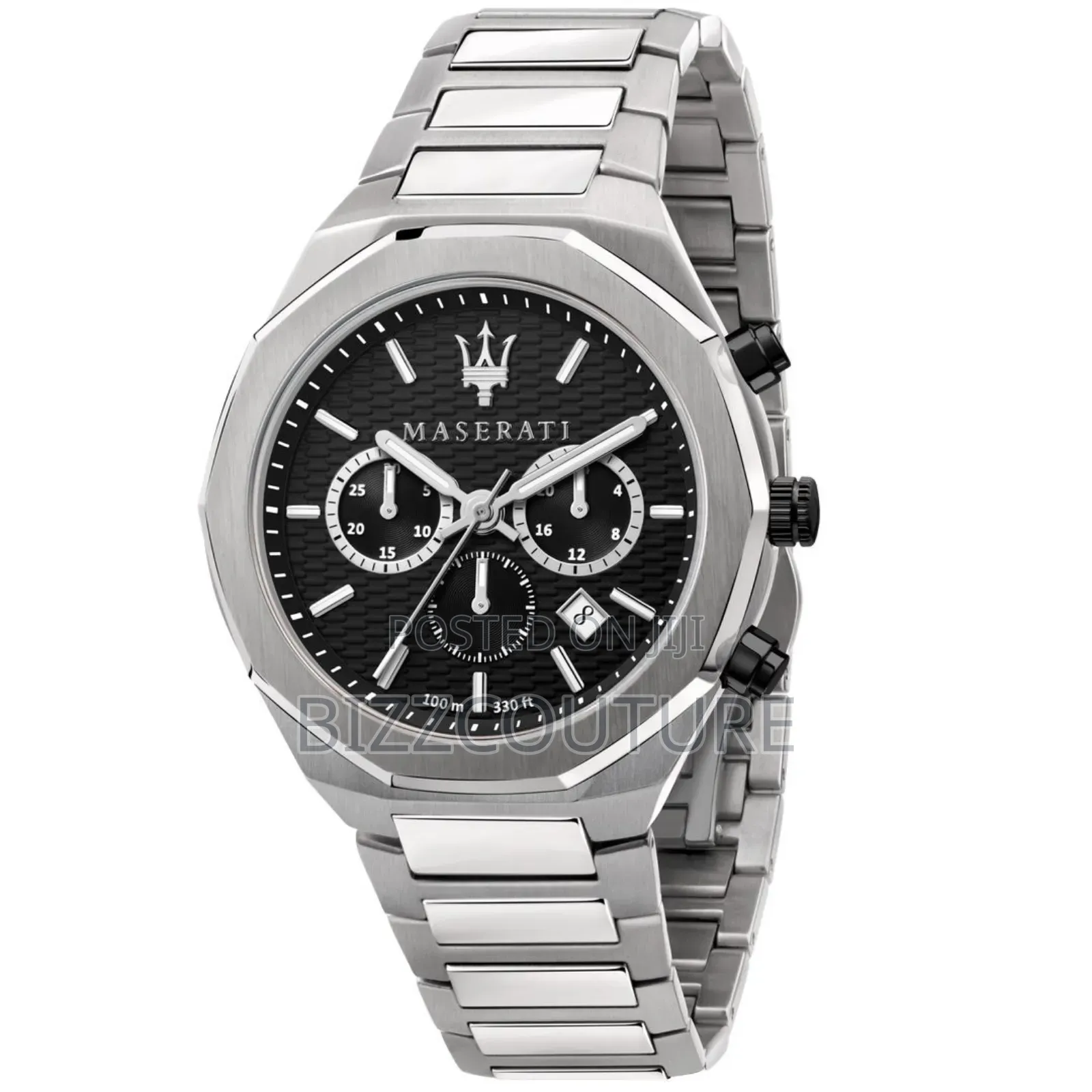 Original Maserati Stile Blackdial Stainless Strap Available Instore