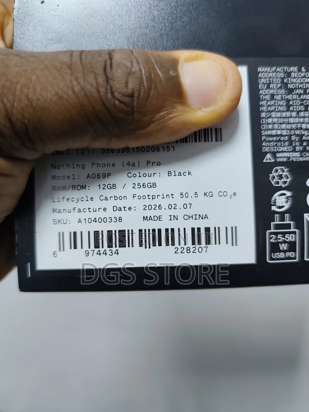 New Nothing Phone 4a Pro 256 GB Black