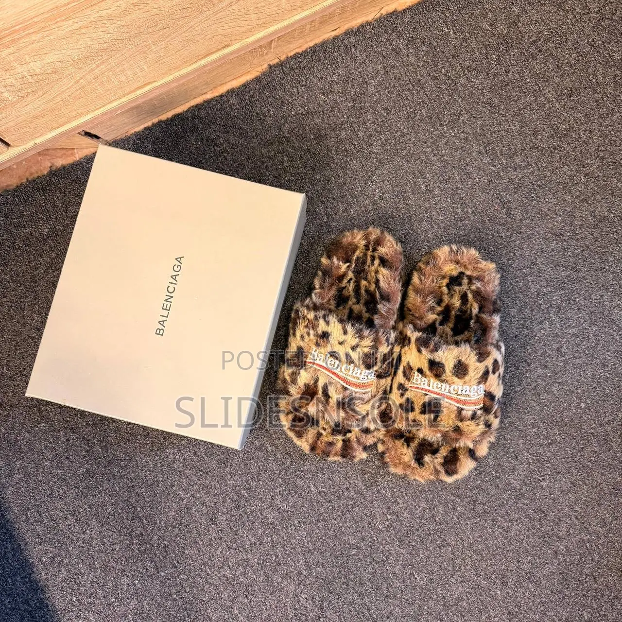 Balenciaga Premium Fur Slides