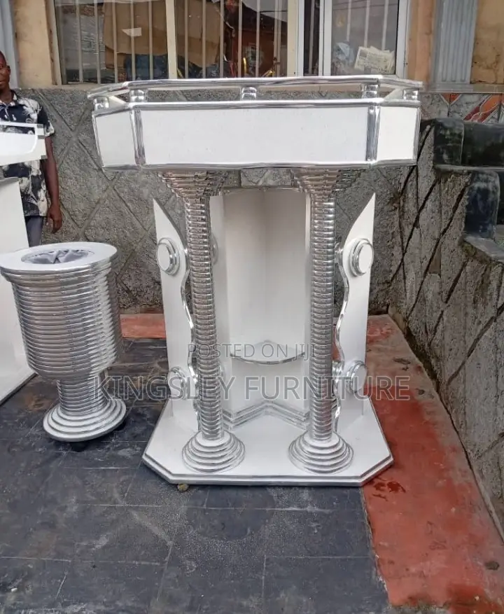 White Quality Made Church Pulpit