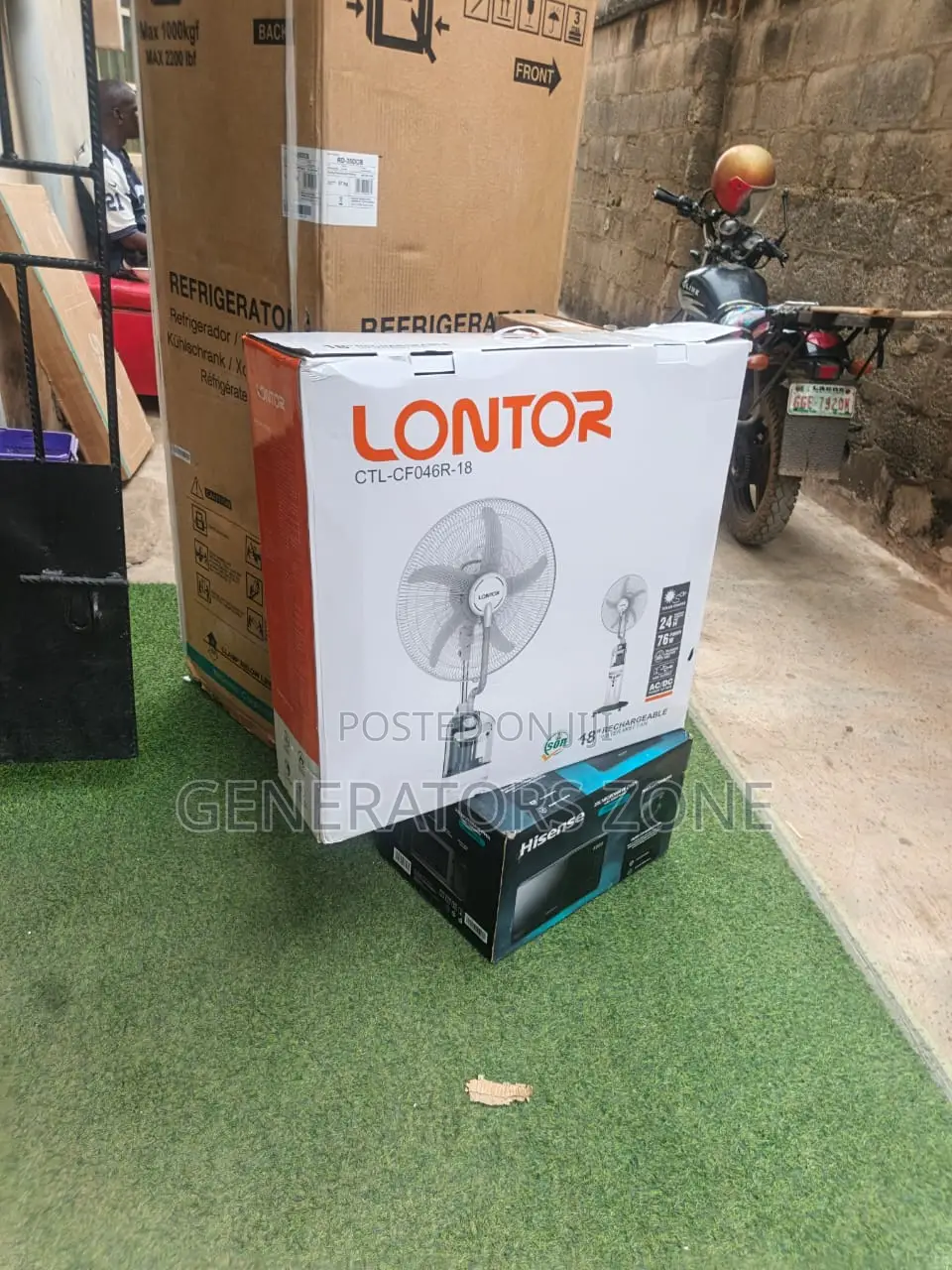 Lontor 18” Mist Fan Rechargeable Water Cooling Unit