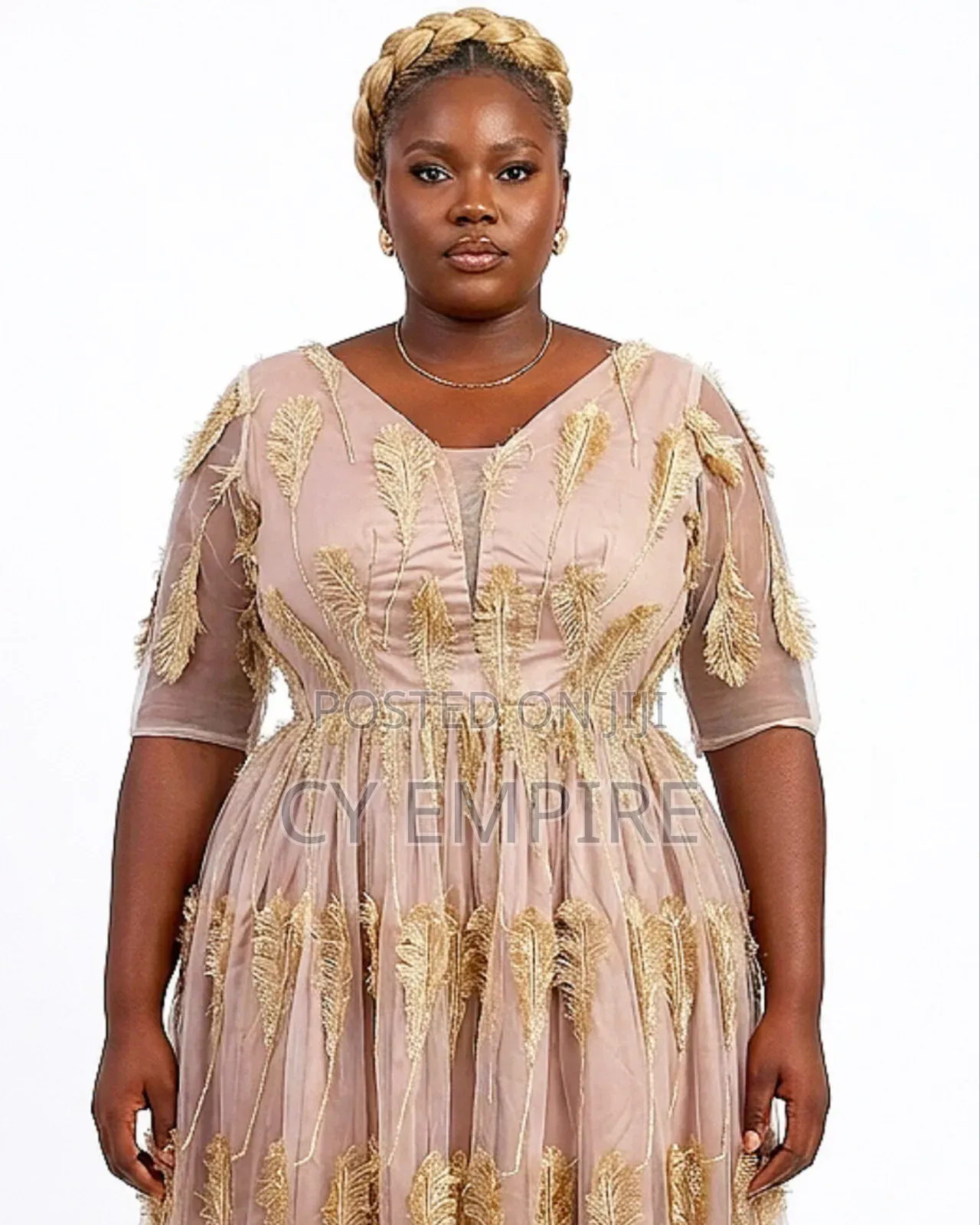 Champagne Gold Lace Dress