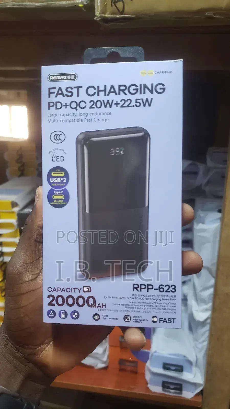 Remax 20000mah 20w With Led Display Fast Charging Power Bank