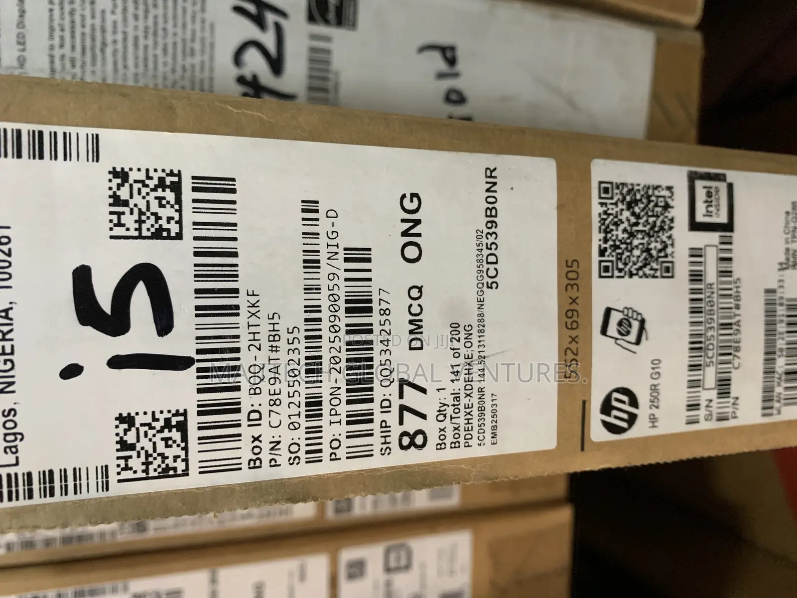 New Laptop HP 250 G10 8GB Intel Core 5 SSD 512GB