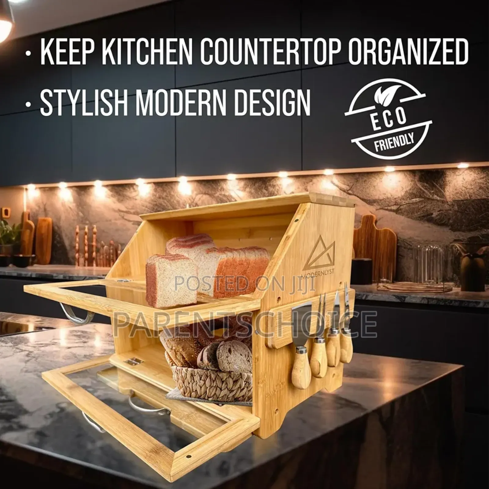 Extra Large Bread Box With Cutting Board
