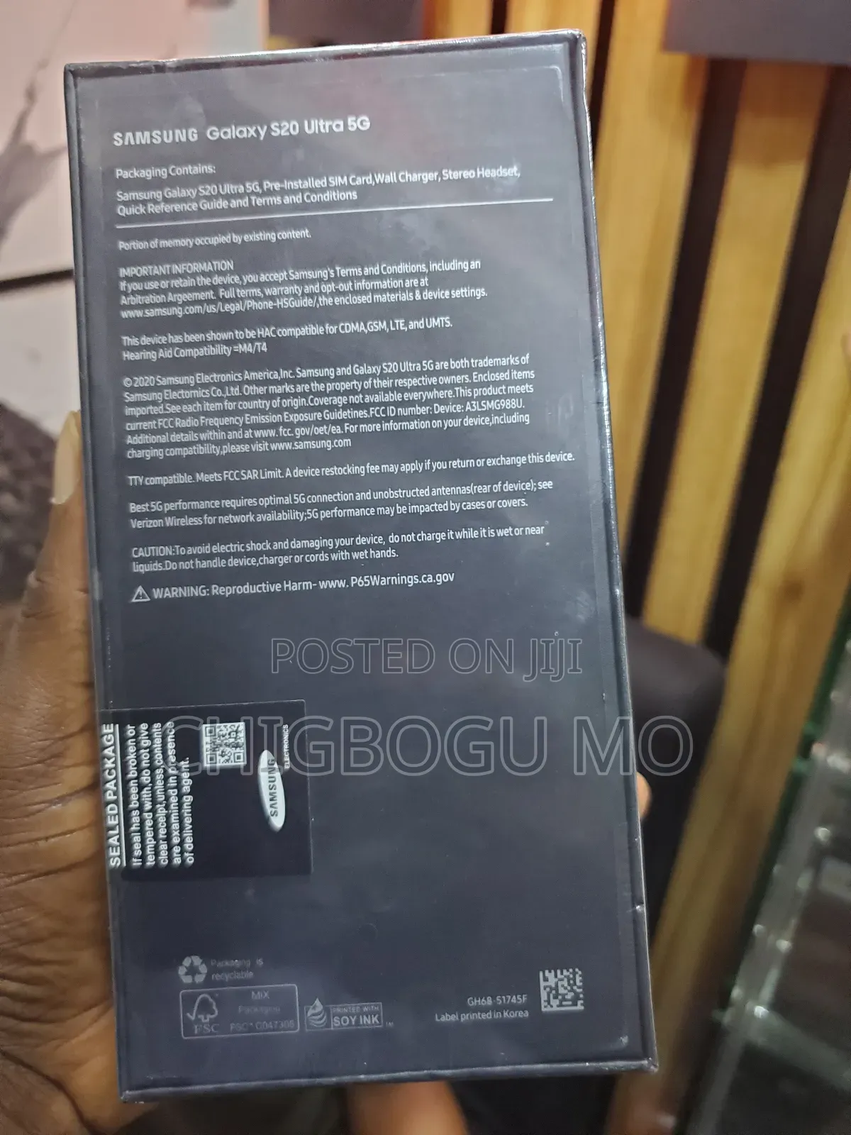 New Samsung Galaxy S20 Ultra 5G 256 GB Gray