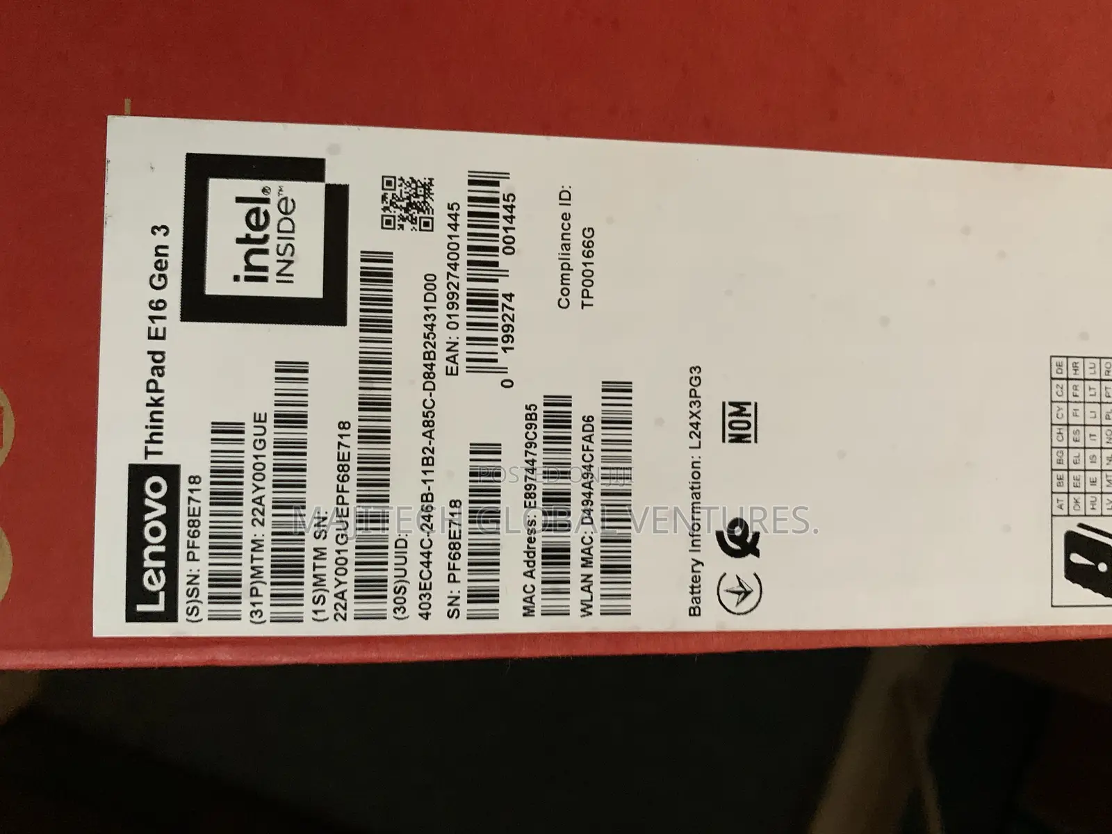 New Laptop Lenovo 16GB Intel Core Ultra 7 SSD 512GB