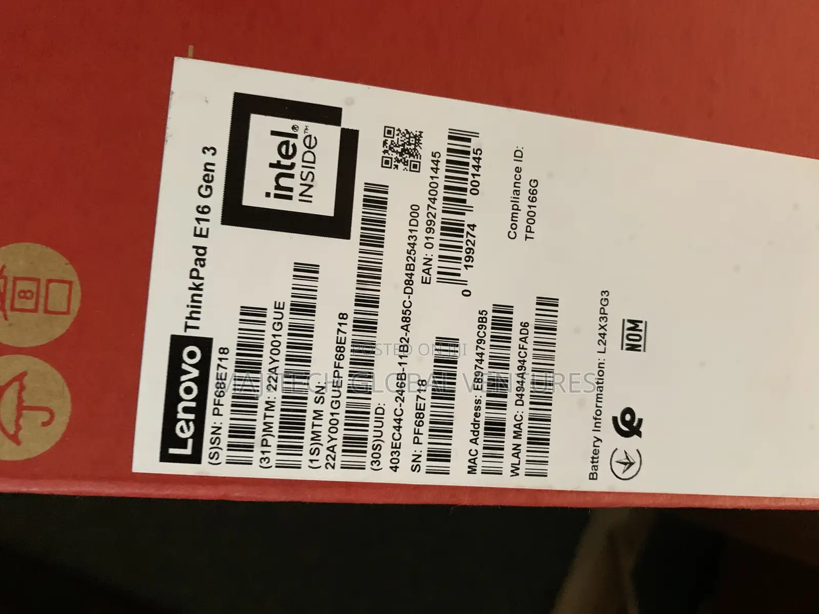 New Laptop Lenovo 16GB Intel Core Ultra 7 SSD 512GB