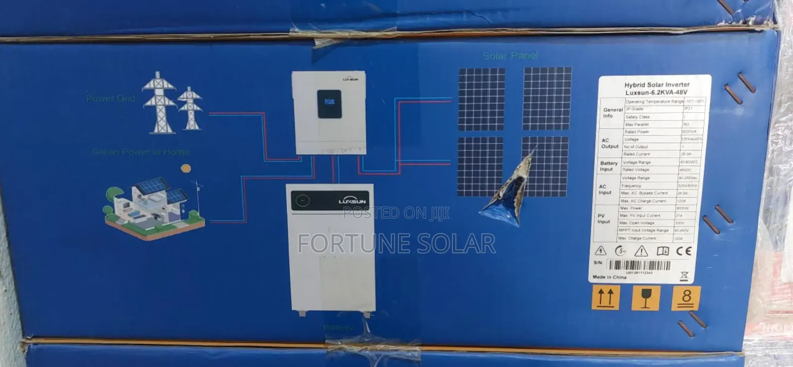 Luxsun 6.2kva/48v Hybrid Inverter Transformer Less , Digital Display
