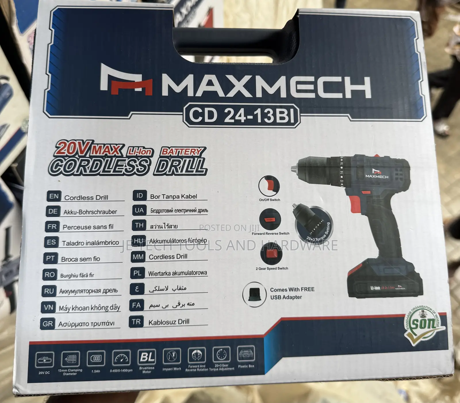 Maxmech Cd 24-13bi Cordless Drill With Impact Function