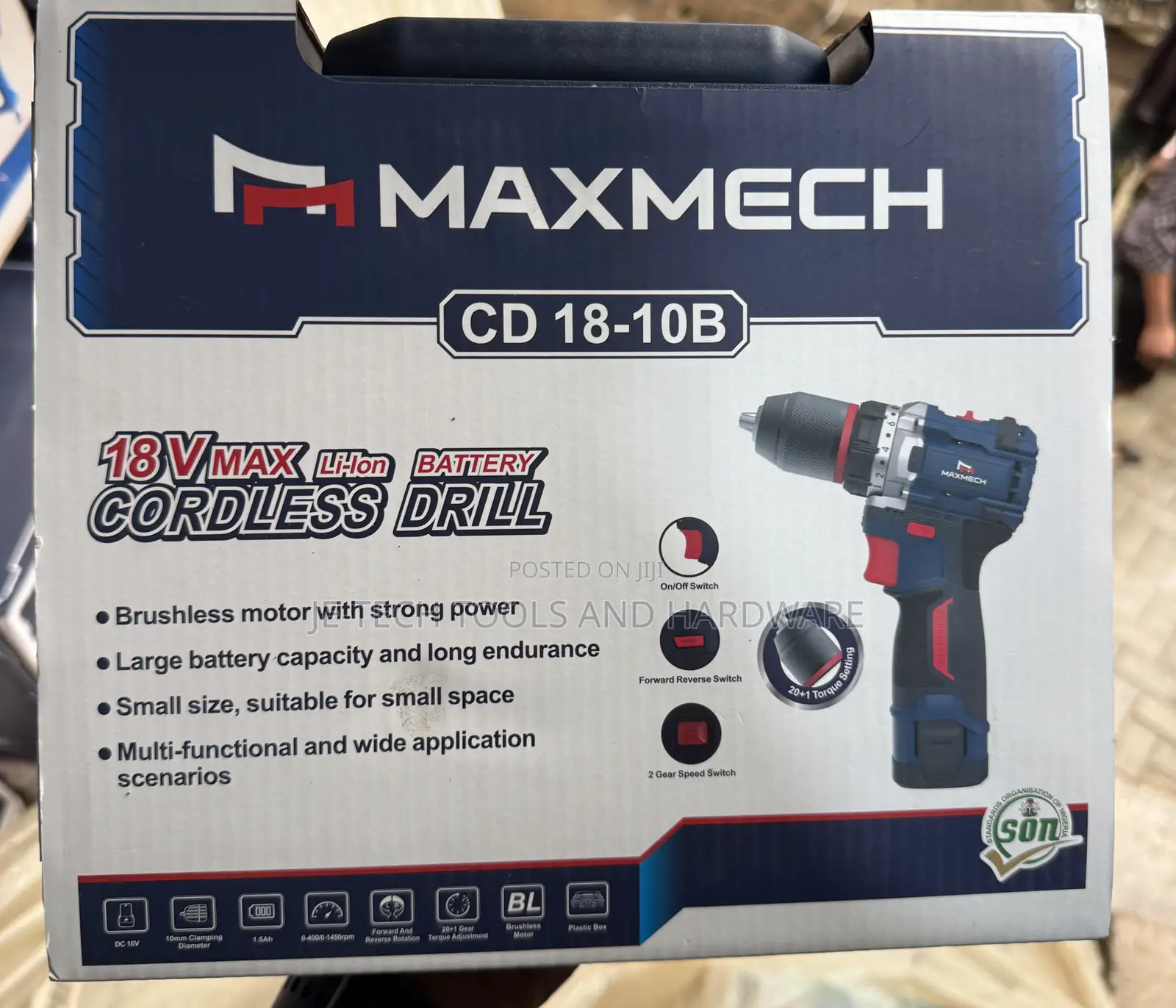 Maxmech Cd18-10b Cordless Drill.