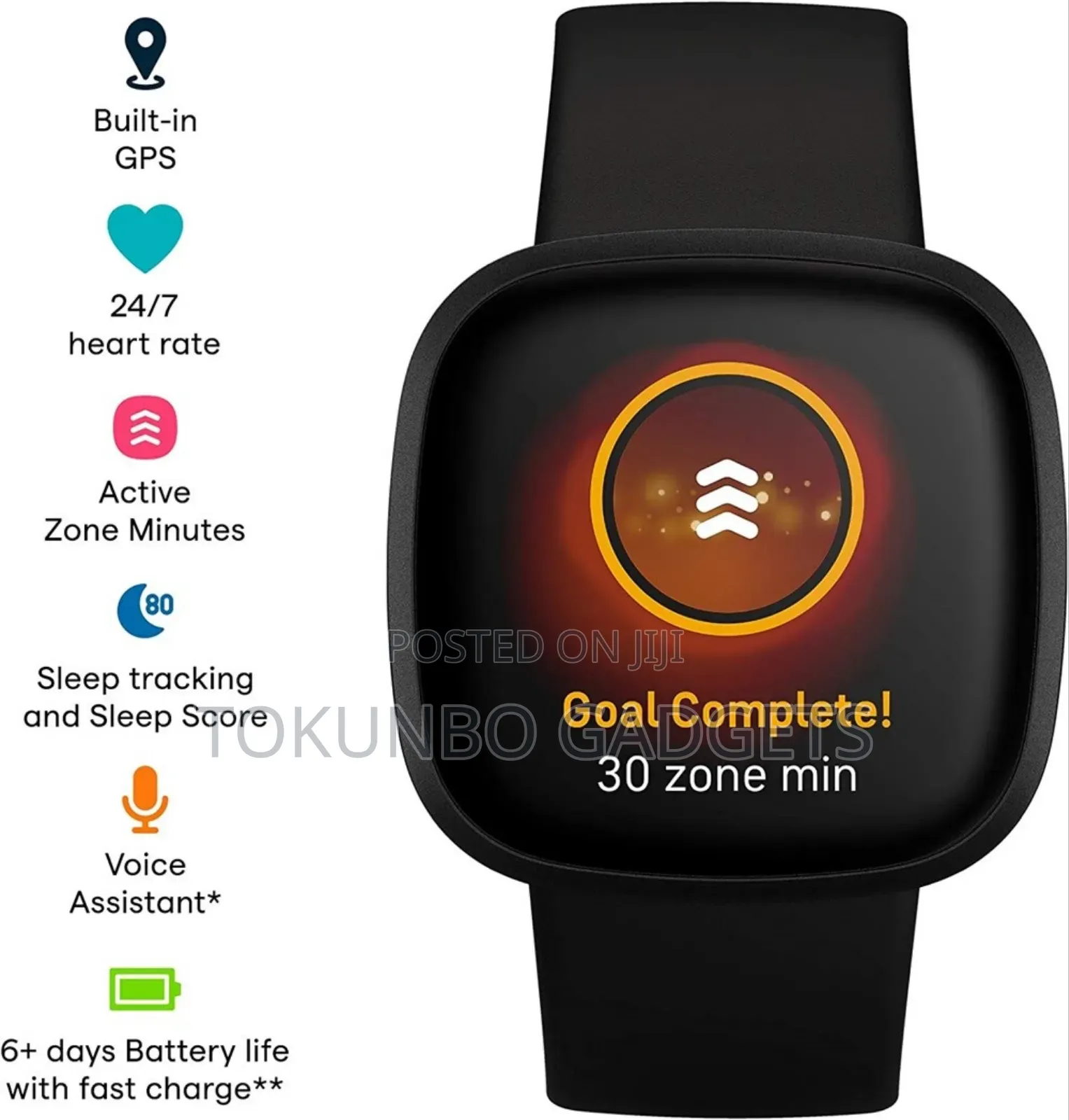 Fitbit Versa 3 Smartwatch Health Fitness GPS Heart Rate