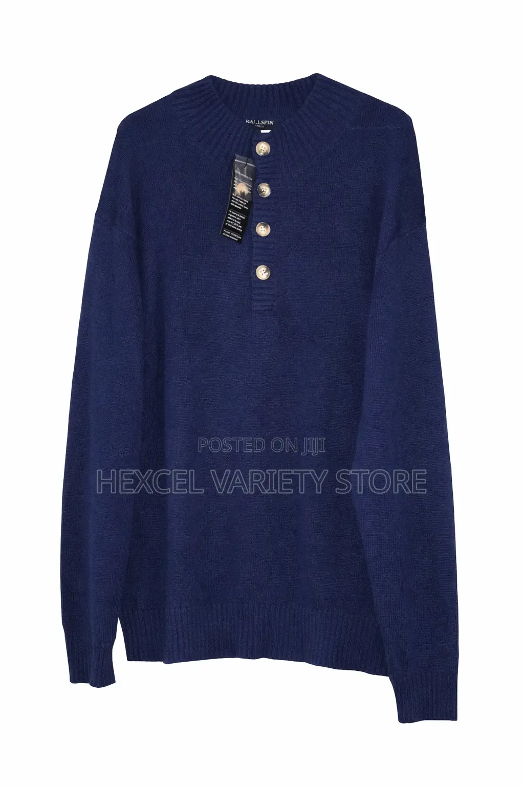 Men’S Navy Blue Knitted Sweater