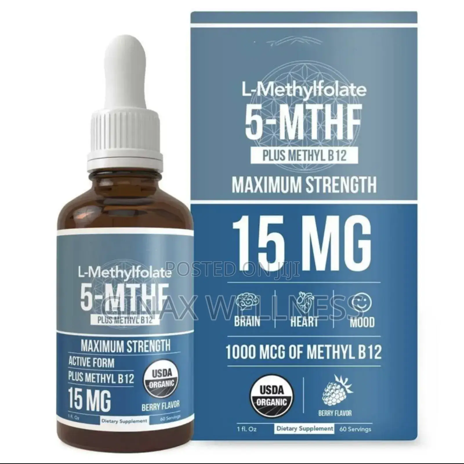 L-Methylfolate 5-MTHF + Methyl B12 Liquid Drops (30ml)