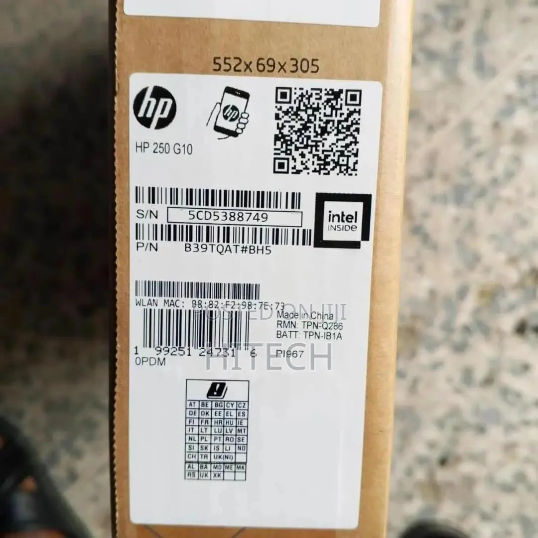 New Laptop HP 250 G10 8GB Intel Core i5 SSD 512GB