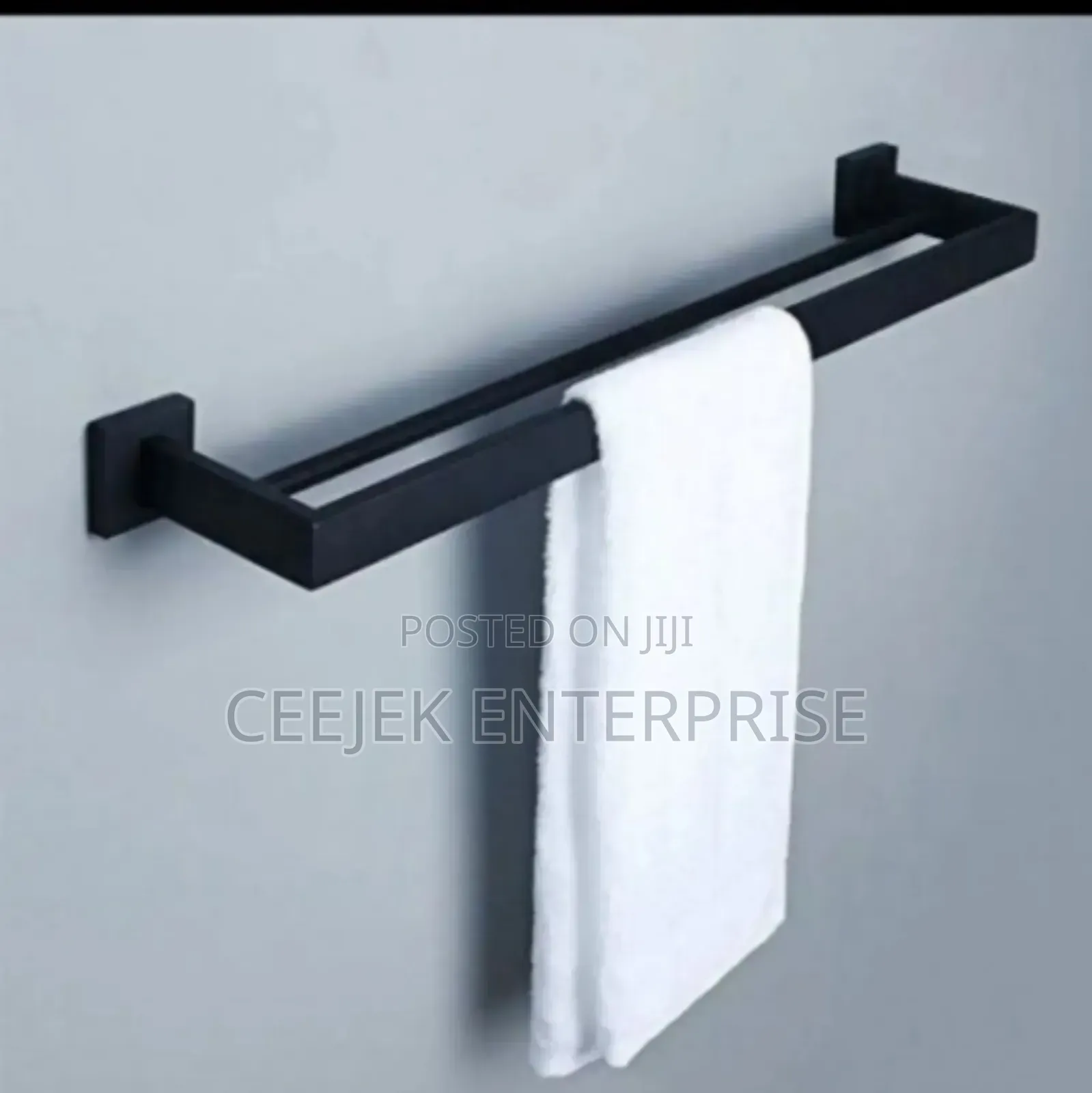 Double Black Towel Rail